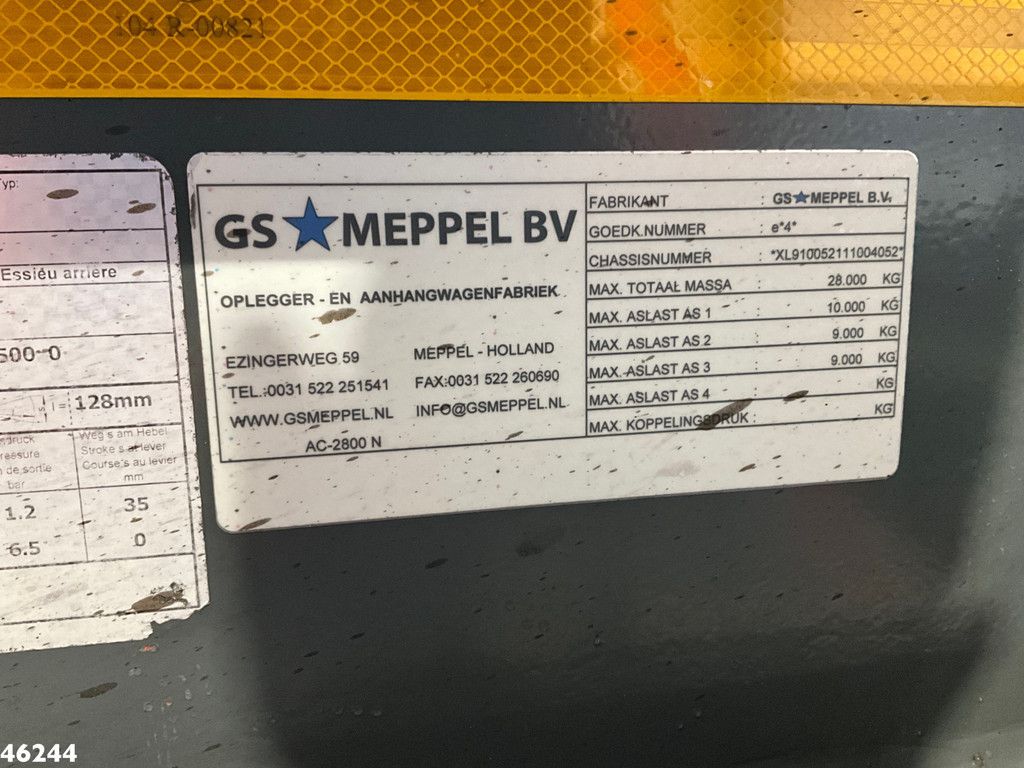 GS-Meppel 3-assige containeraanhangwagen