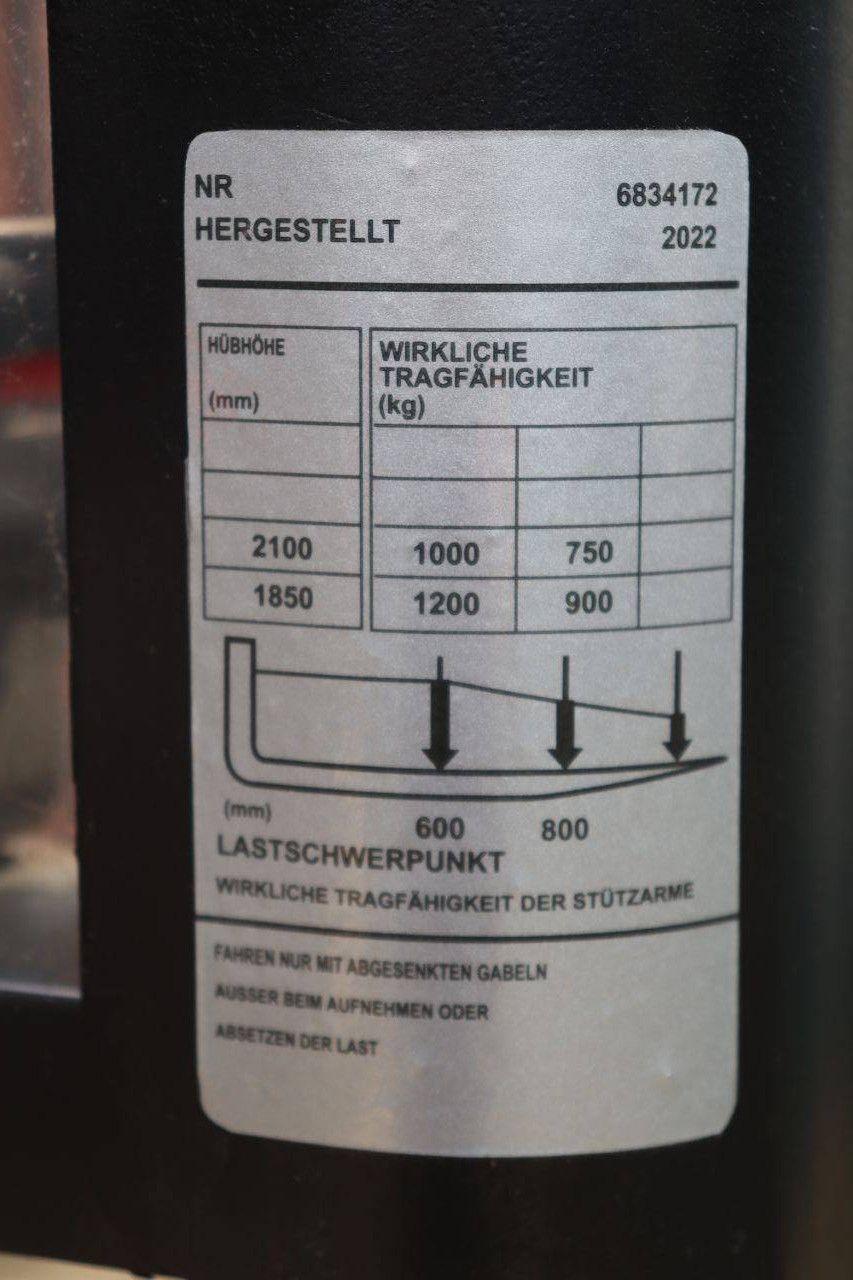 Toyota SWE200D Elektrostapler 1000 kg 2022