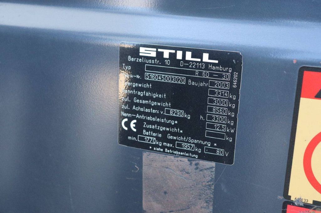 Gabelstapler Still R60-30 Elektro 3000kg 2003