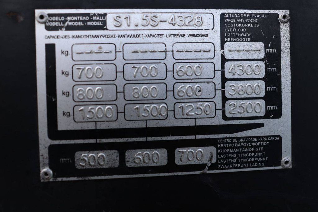 Hyster S1.5S-4328 Stacker Electric 1500kg 4.3m 2007