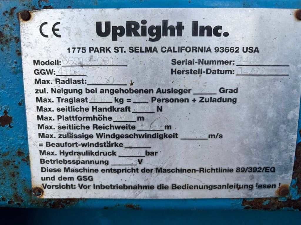 Scherenarbeitsbühne, aufrecht, 66919-001, Diesel, 14,1 m, 2000