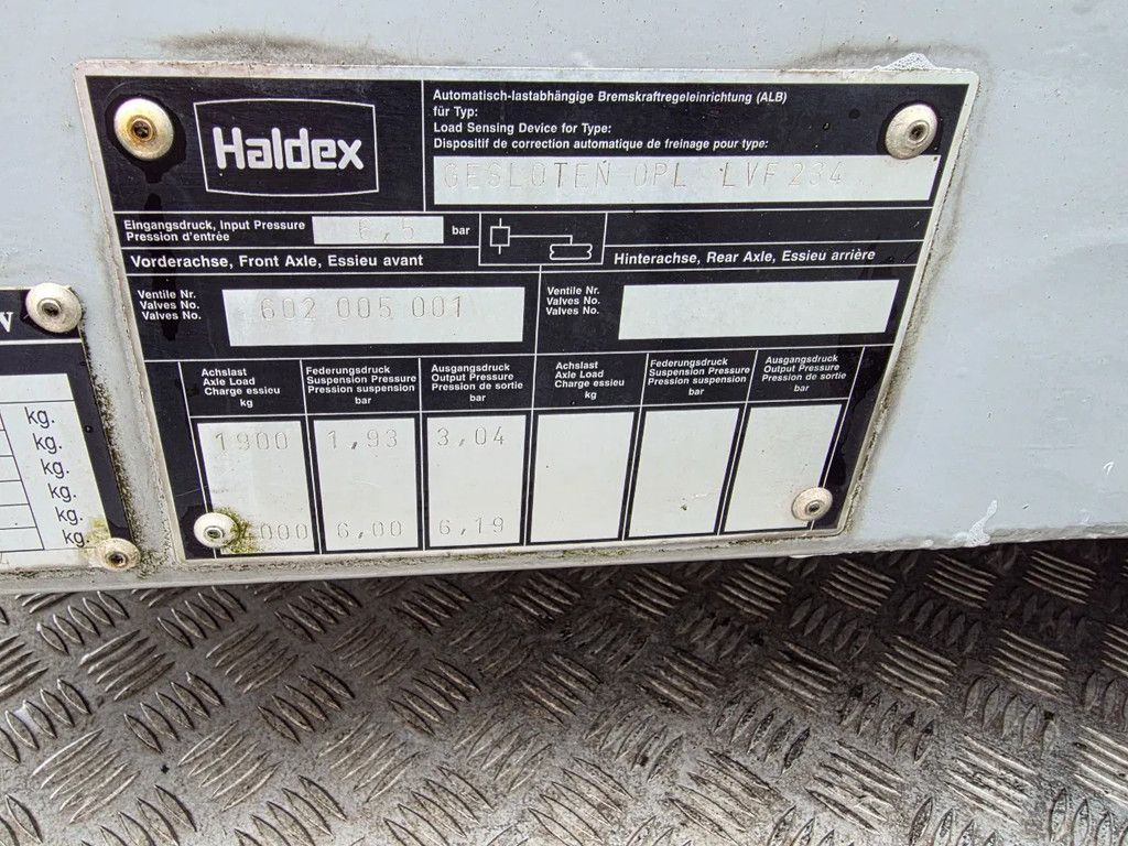 Veldhuizen Dichte be trailer aanhanger laadklep