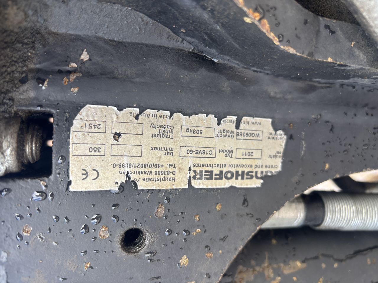 Kinshofer knijperbak met rotator