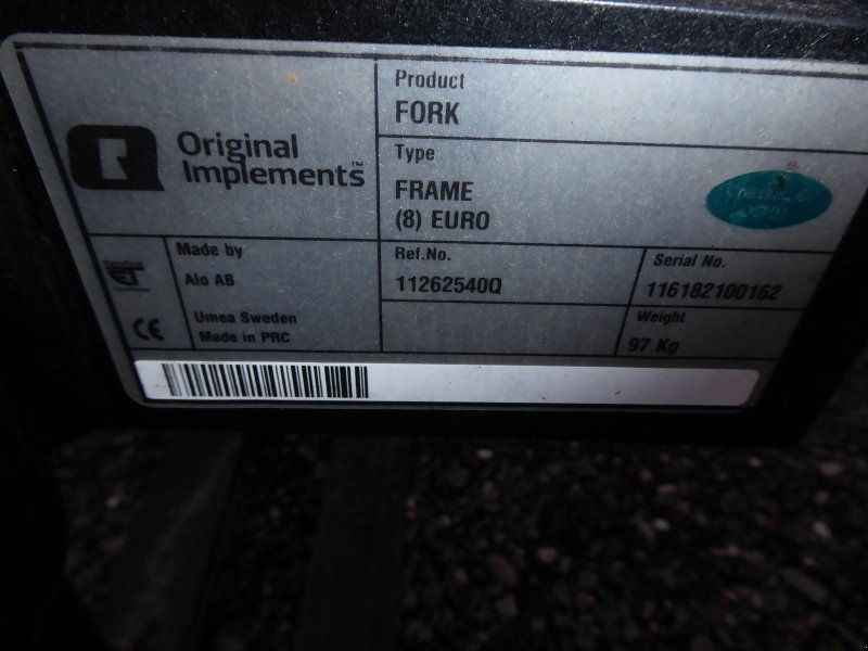 Quicke Palettengabel Euro 2,5T