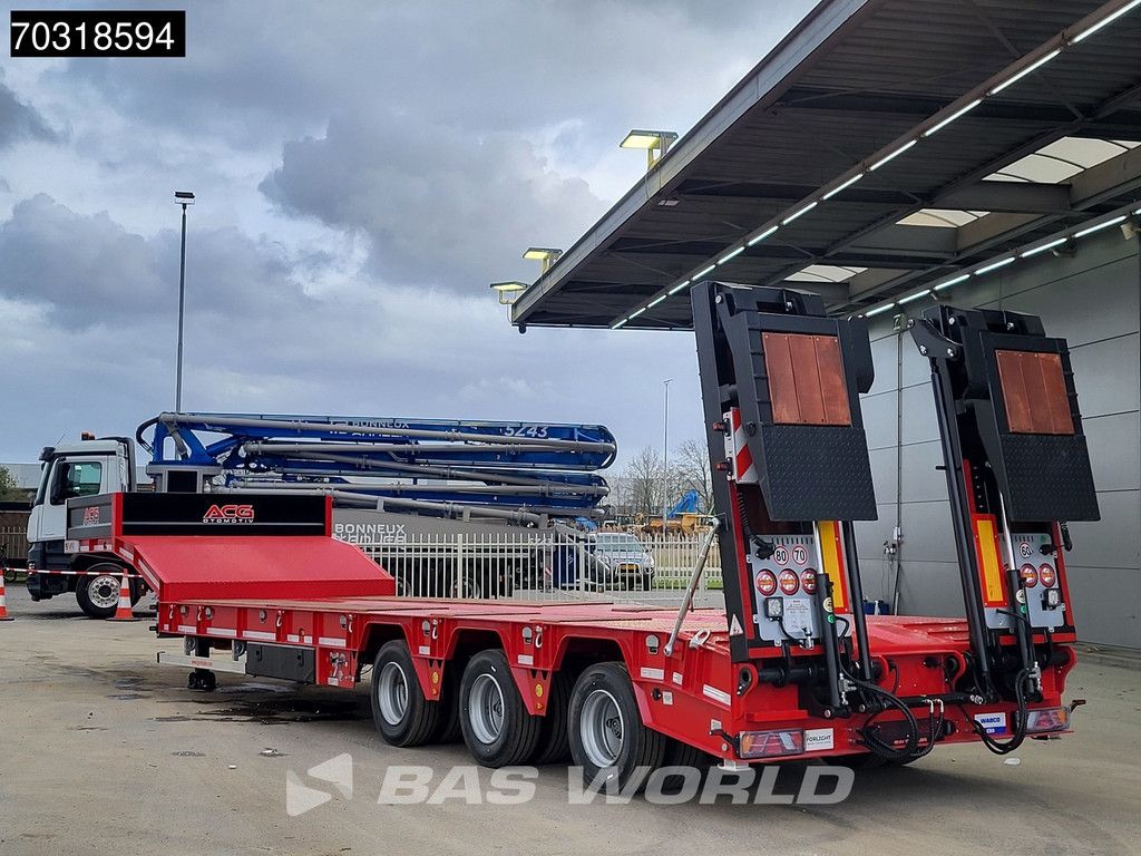 GVN Lowbed 3 Achsen NEW! Lift + Steering Axle Hydraulic Foldable Ramps