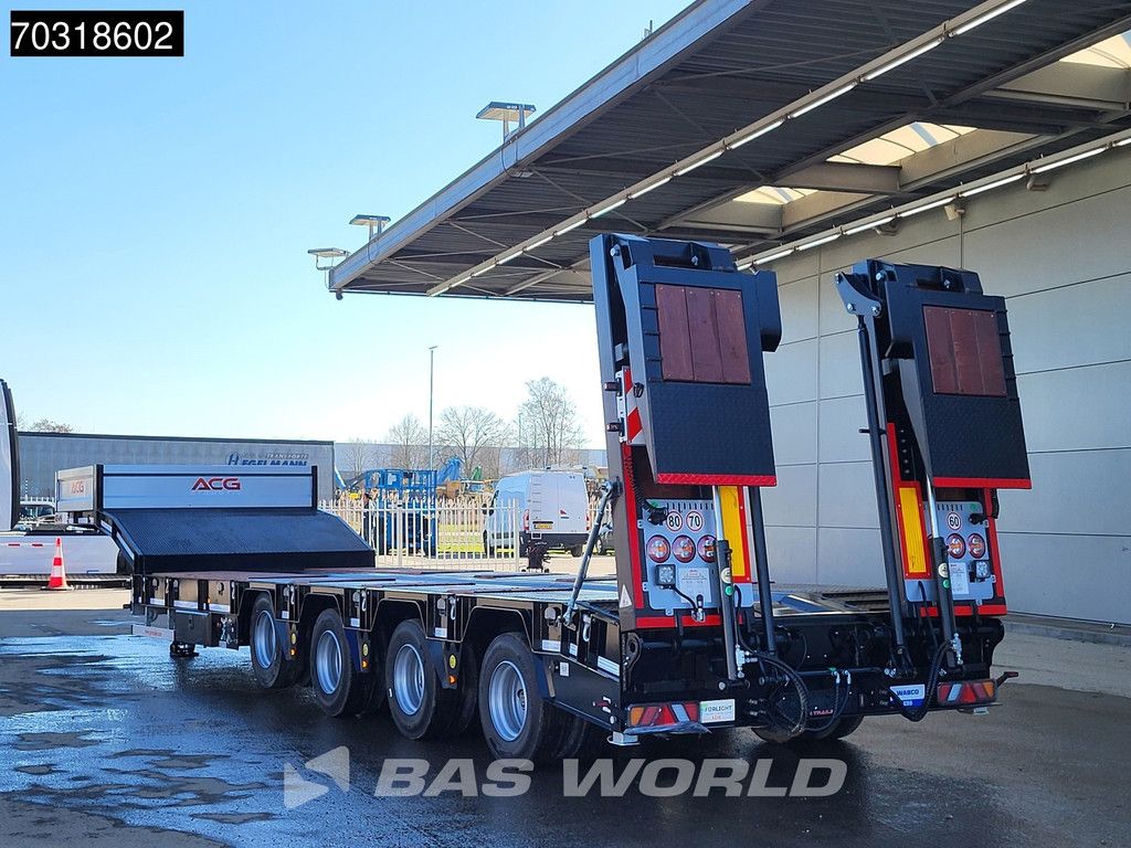 GVN LOWBED 4 axles NEW! Lifting Axle + 2x Steering Axle Hydraulic Ramps