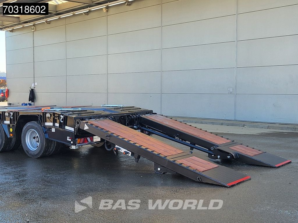 GVN LOWBED 4 axles NEW! Lifting Axle + 2x Steering Axle Hydraulic Ramps