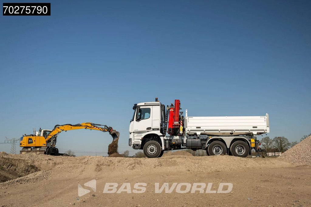 Mercedes Arocs 3348 6X6 Full Steel Retarder Fassi 25T/M Crane Kran Euro 6
