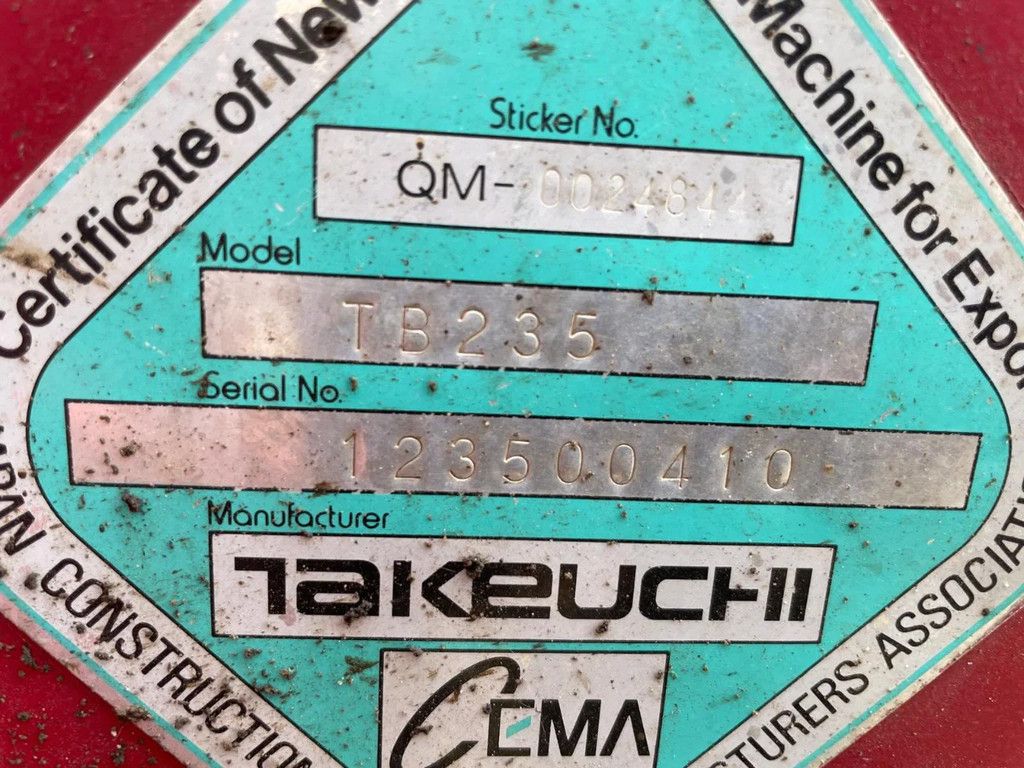 Takeuchi TB 235 Graafmachine