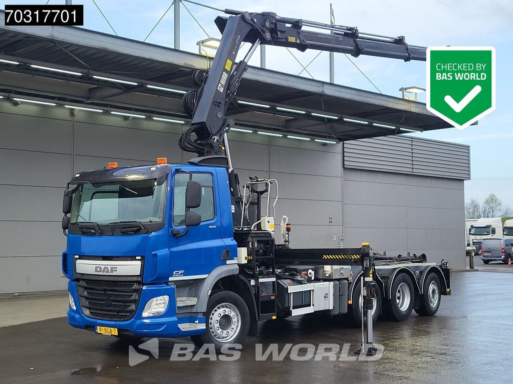 DAF CF 400 8X2 HIAB 244 EP-3 Hipro Crane Kran HIAB XR21S61 Lift+steering axle Euro 6