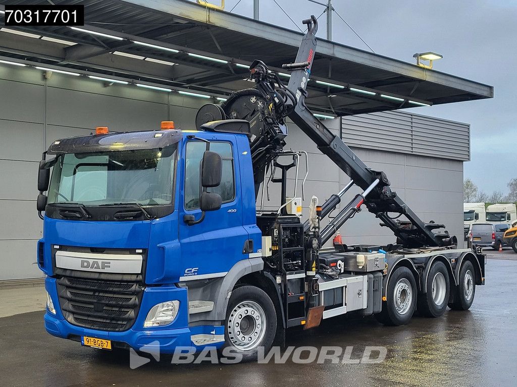 DAF CF 400 8X2 HIAB 244 EP-3 Hipro Crane Kran HIAB XR21S61 Lift+steering axle Euro 6