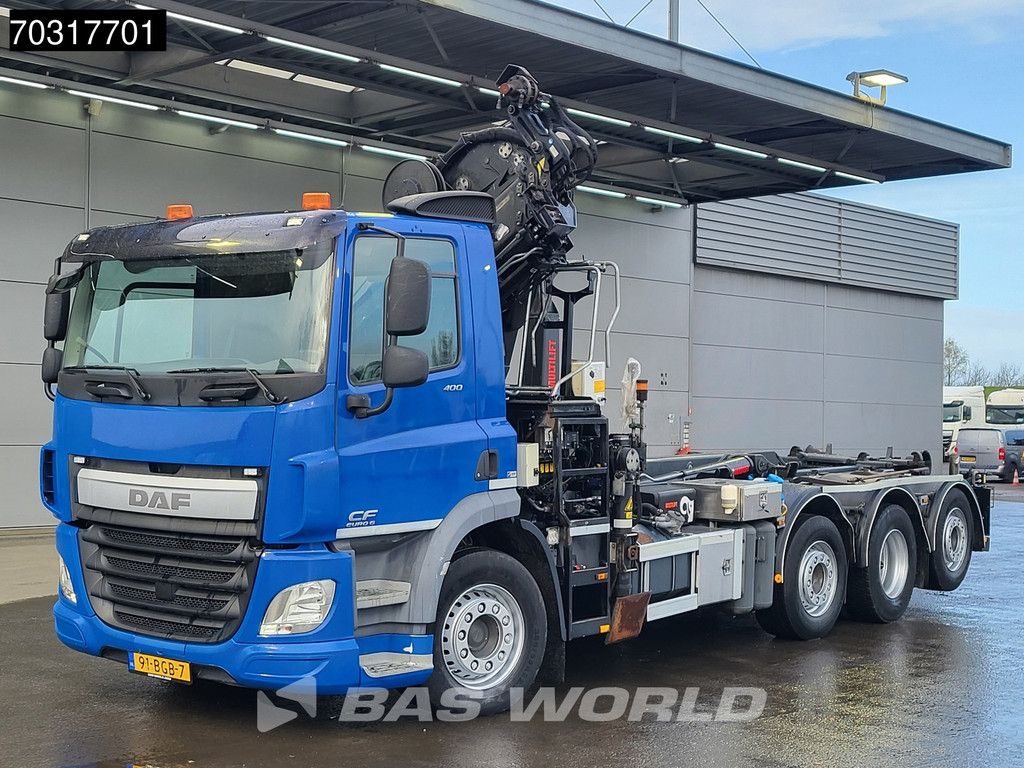 DAF CF 400 8X2 HIAB 244 EP-3 Hipro Crane Kran HIAB XR21S61 Lift+steering axle Euro 6