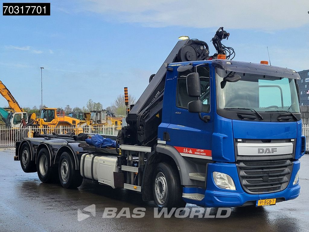 DAF CF 400 8X2 HIAB 244 EP-3 Hipro Crane Kran HIAB XR21S61 Lift+steering axle Euro 6