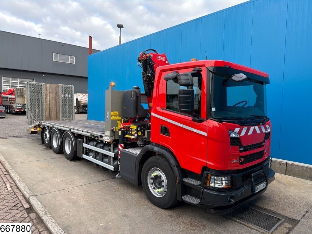 Scania G 410 XT EURO 6e, CNG, 8x4, Retarder, Fassi