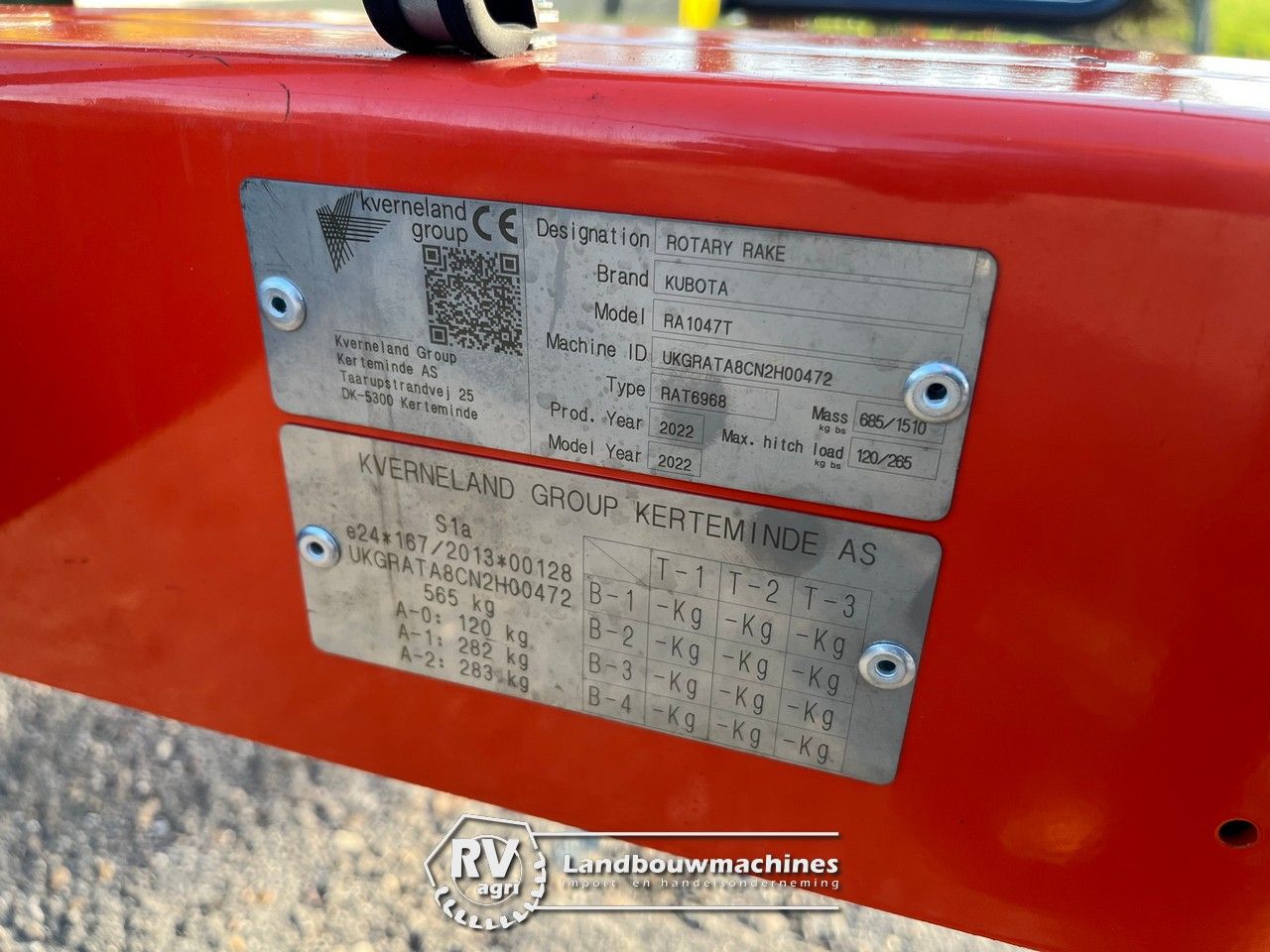 Kubota RA1047T getrokken cirkelhark (NIEUW OVE/RJARIG)