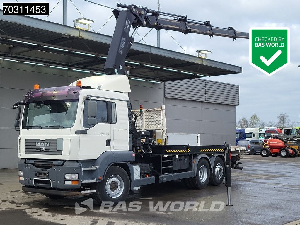 MAN TGA TGA 26.440 6X2 HIAB 322 E P-5 XS Kran Crane extendable loadfloor Lift-Axle Euro 4
