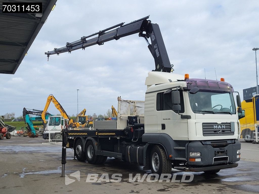 MAN TGA TGA 26.440 6X2 HIAB 322 E P-5 XS Kran Crane extendable loadfloor Lift-Axle Euro 4