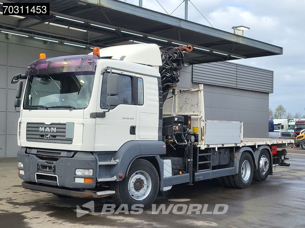 MAN TGA TGA 26.440 6X2 HIAB 322 E P-5 XS Kran Crane extendable loadfloor Lift-Axle Euro 4