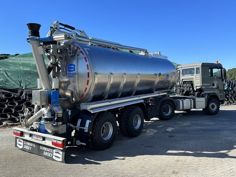 Schwarte Jansky 2-Achs-Tank-Sattellieger mit Überladearm