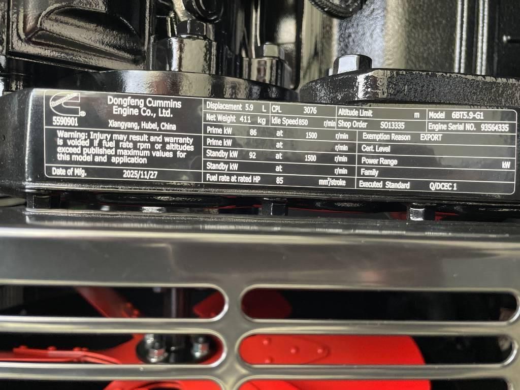 Cummins 6BT5.9-G2 - 110 kVA Generator - DPX-19835