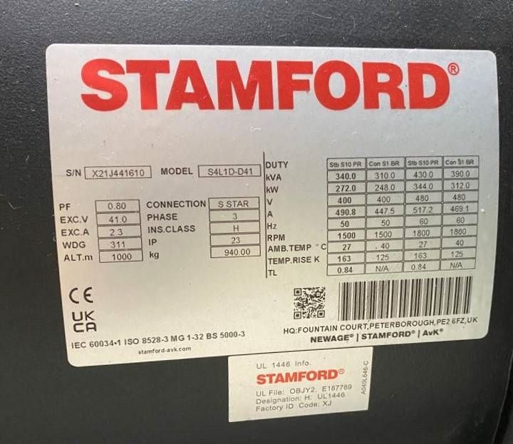 Volvo TAD1341GE-B - 330 kVA Generator - DPX-18877