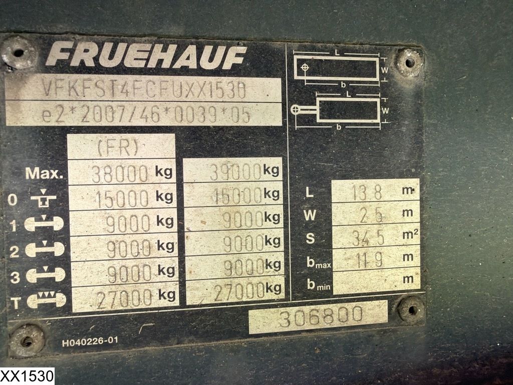 Fruehauf gesloten bak