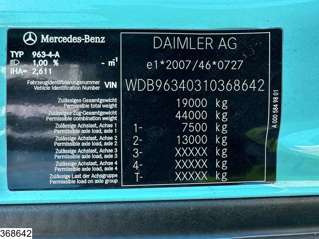 Mercedes Actros 1848 EURO 6d, Retarder, Standairco