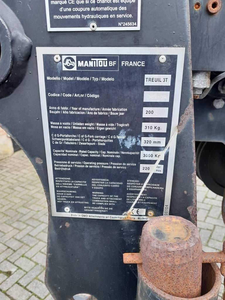 Manitou winch Lier Trieul 3 ton