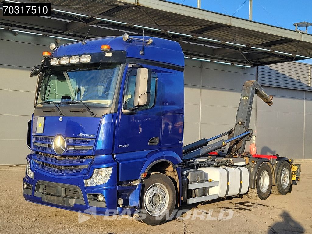 Mercedes Actros Actros 2546 6X2 Meiller RS 21.65 containersystem Lift-Lenkasche ACC Euro 6