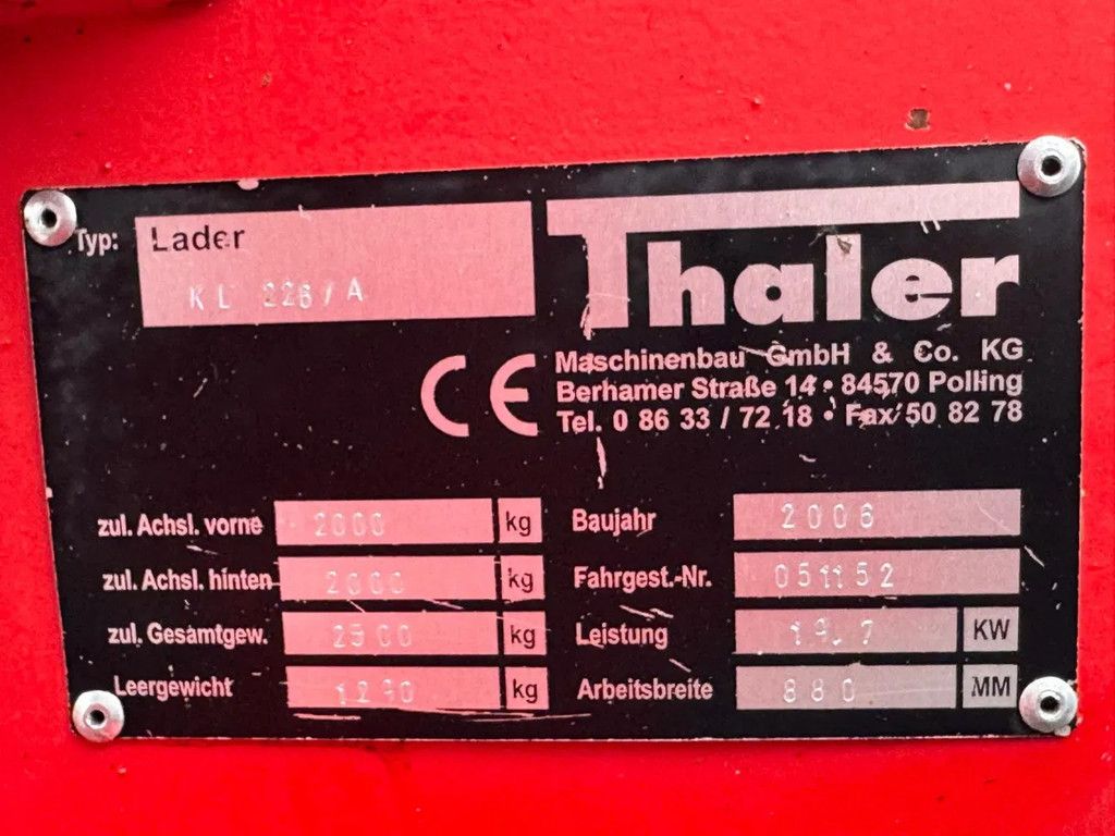 THALER KL 226 A incl. complete set aanbouwdelen