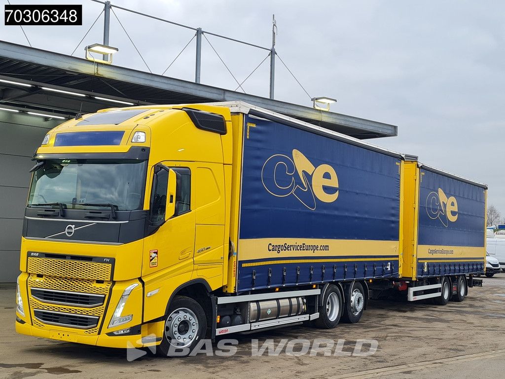Volvo FH 460 6X2 LNG! Engine Curtainside Combi Lift+Sliding roof I-Park Cool VEB+