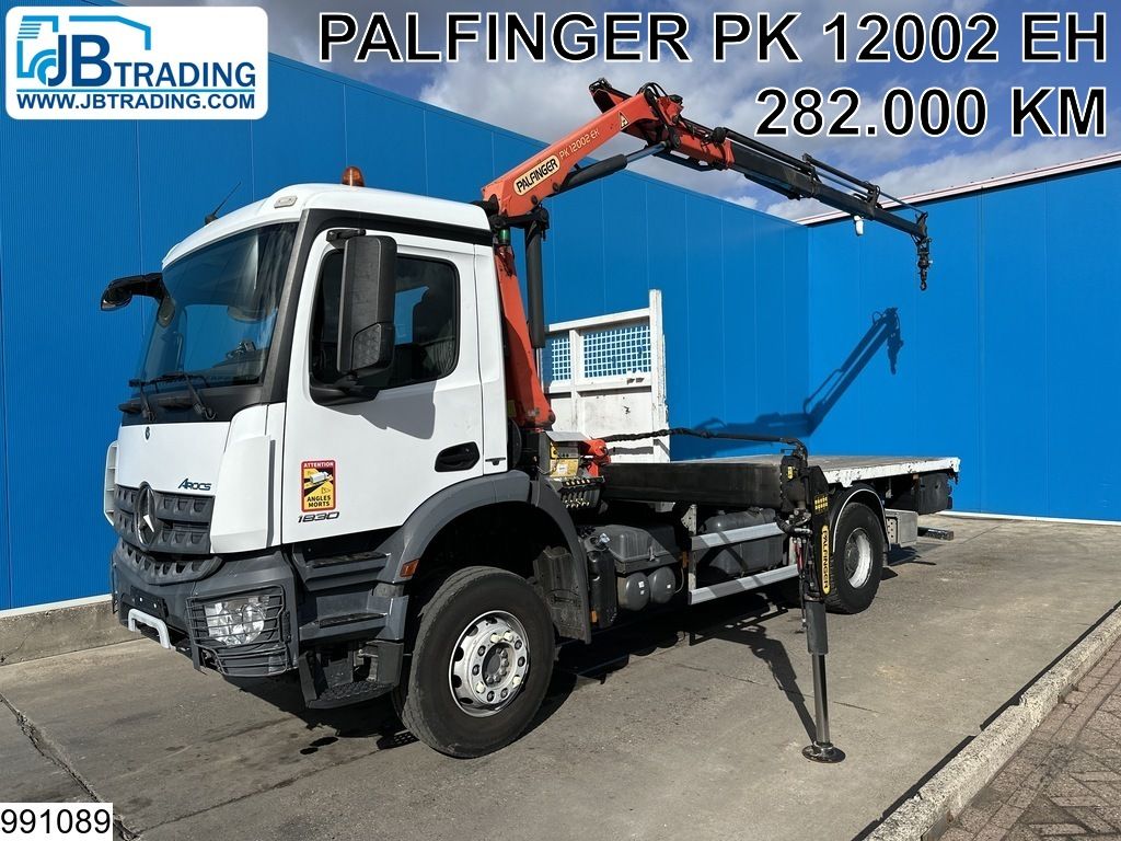 Mercedes Arocs 1830 EURO 6, Leaf spring, Hub reduction, Palfinger