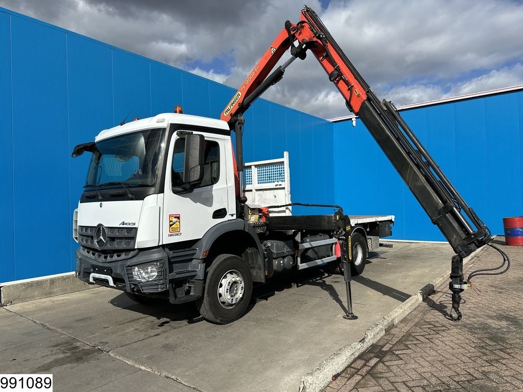 Mercedes Arocs 1830 EURO 6, Leaf spring, Hub reduction, Palfinger