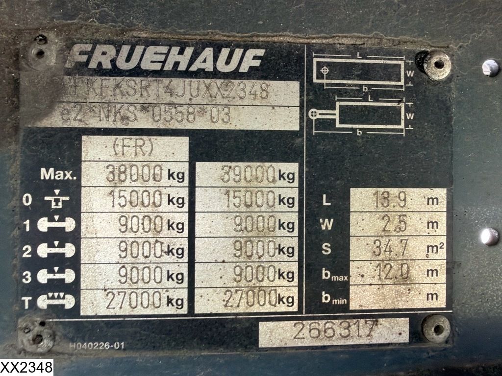 Fruehauf Tautliner Dhollandia
