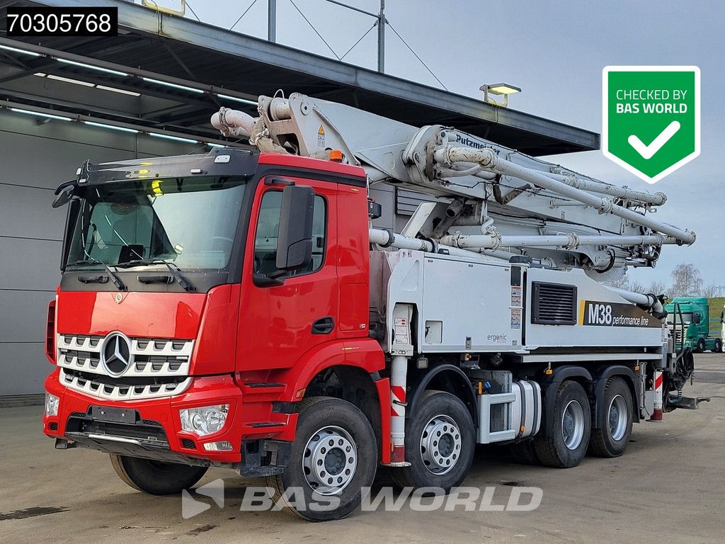 Mercedes Arocs 3240 8X4 38mtr Putzmeister BSF 38-5 16 H pump Steel suspension Big-Axle Euro 6
