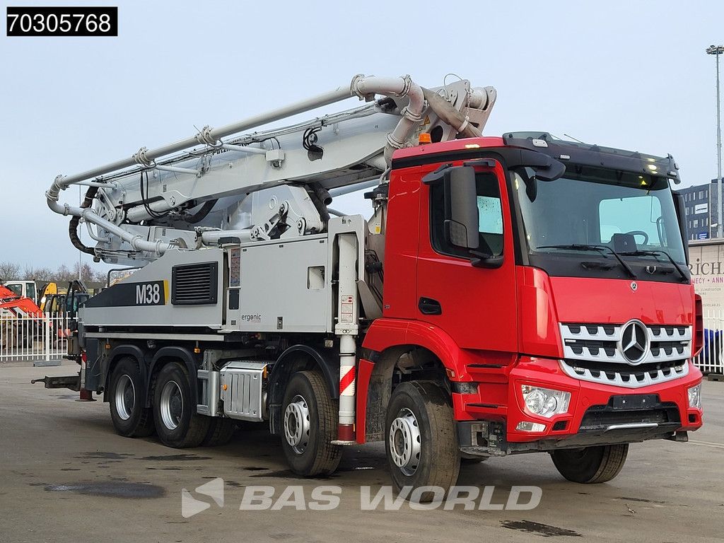 Mercedes Arocs 3240 8X4 38mtr Putzmeister BSF 38-5 16 H pump Steel suspension Big-Axle Euro 6