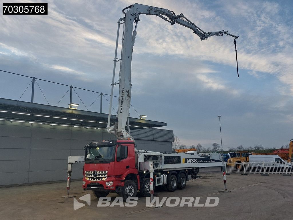Mercedes Arocs 3240 8X4 38mtr Putzmeister BSF 38-5 16 H pump Steel suspension Big-Axle Euro 6