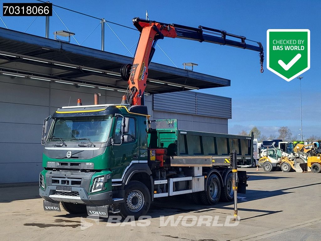 Volvo FMX 460 6X4 Palfinger PK24001-K Kran Crane 12m3 WAF tipper VEB+ Euro 5