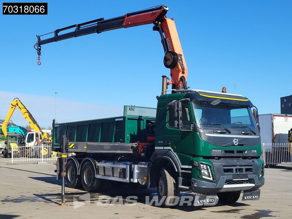 Volvo FMX 460 6X4 Palfinger PK24001-K Kran Crane 12m3 WAF tipper VEB+ Euro 5