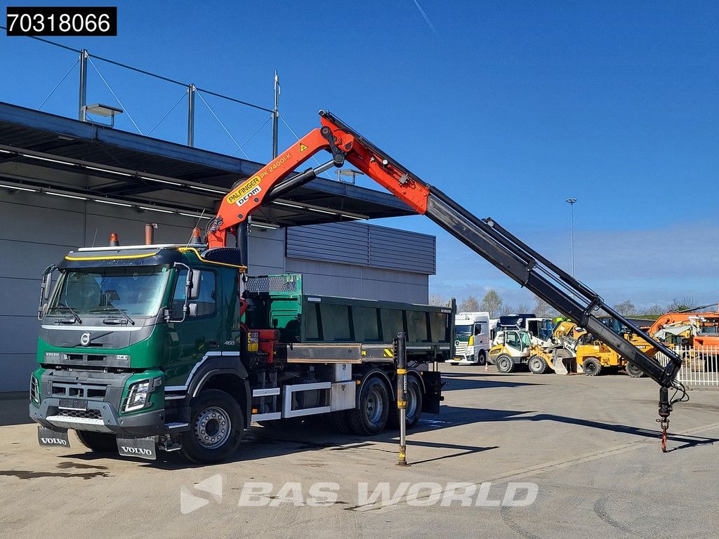 Volvo FMX 460 6X4 Palfinger PK24001-K Kran Crane 12m3 WAF tipper VEB+ Euro 5