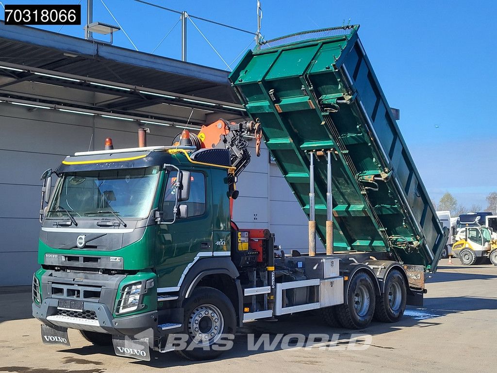 Volvo FMX 460 6X4 Palfinger PK24001-K Kran Crane 12m3 WAF tipper VEB+ Euro 5