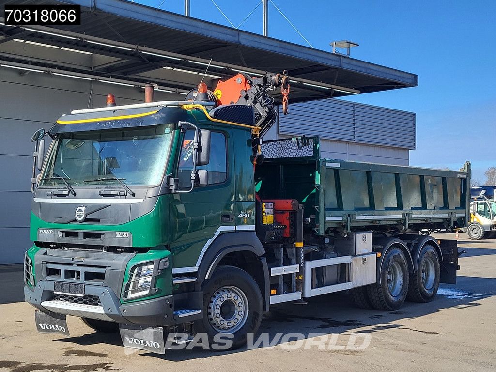 Volvo FMX 460 6X4 Palfinger PK24001-K Kran Crane 12m3 WAF tipper VEB+ Euro 5