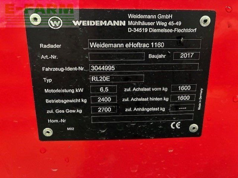 Weidemann 1160e