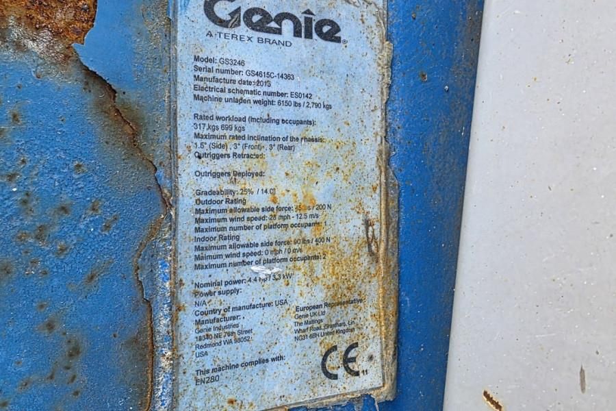 Genie GS3246 Electric, Working Height 11.75 m, 318kg Cap