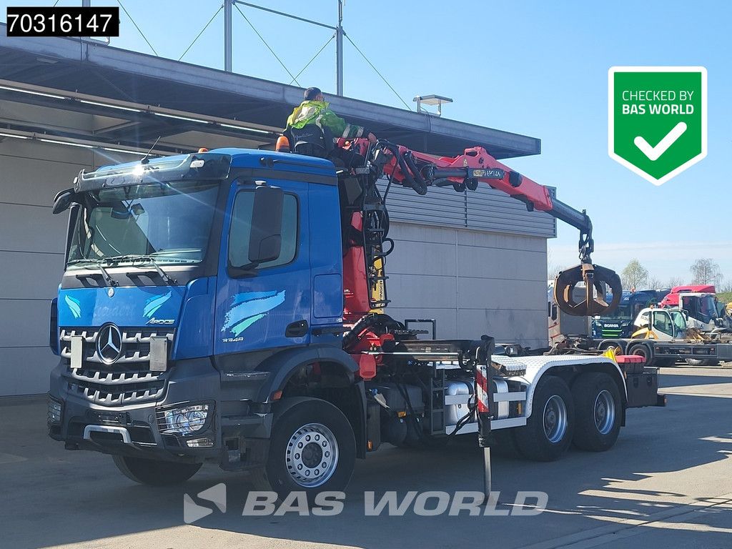 Mercedes Arocs 3348 6X4 Palfinger Epsilon M120Z79TR Crane + 20t containersystem ADR Big-Axle Euro 6