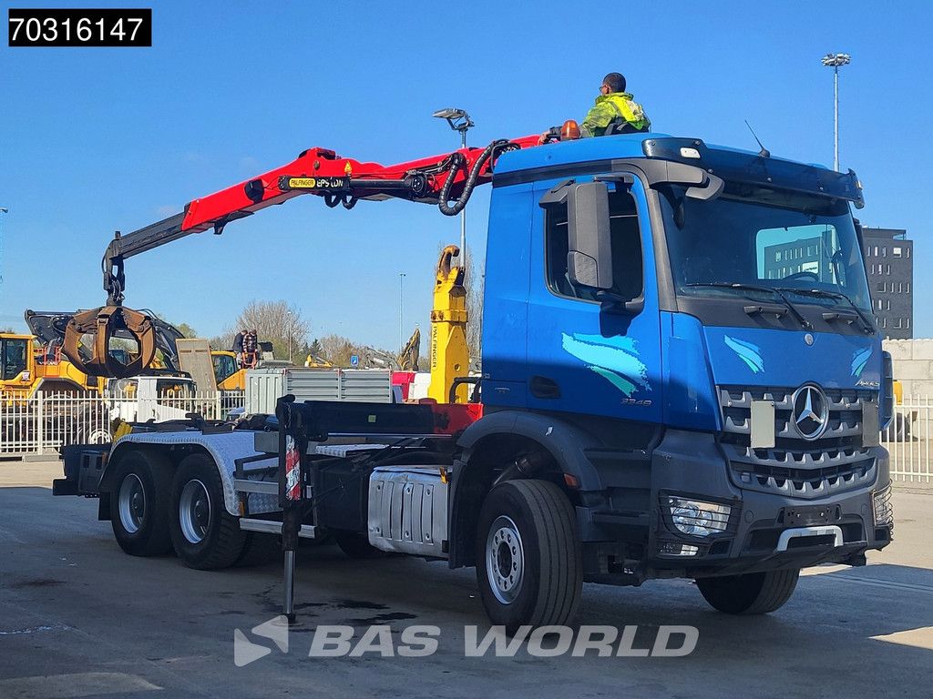 Mercedes Arocs 3348 6X4 Palfinger Epsilon M120Z79TR Crane + 20t containersystem ADR Big-Axle Euro 6
