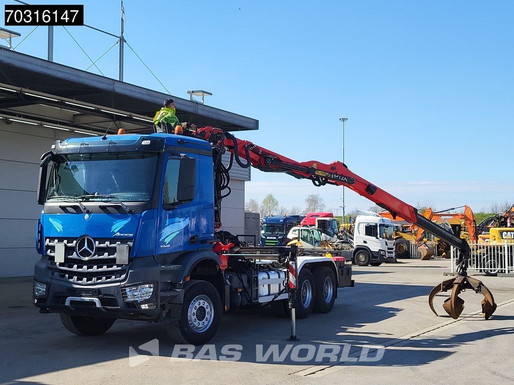 Mercedes Arocs 3348 6X4 Palfinger Epsilon M120Z79TR Crane + 20t containersystem ADR Big-Axle Euro 6