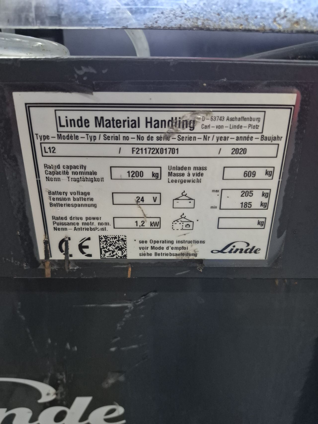Linde L12 stapelaar bj 2020 451 uur 3.010 mm