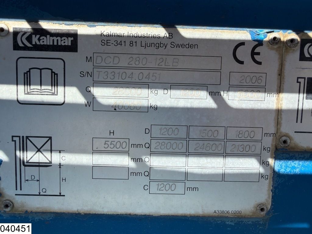 Kalmar DCD 280-12LB Lifting capacity 28,000 kg