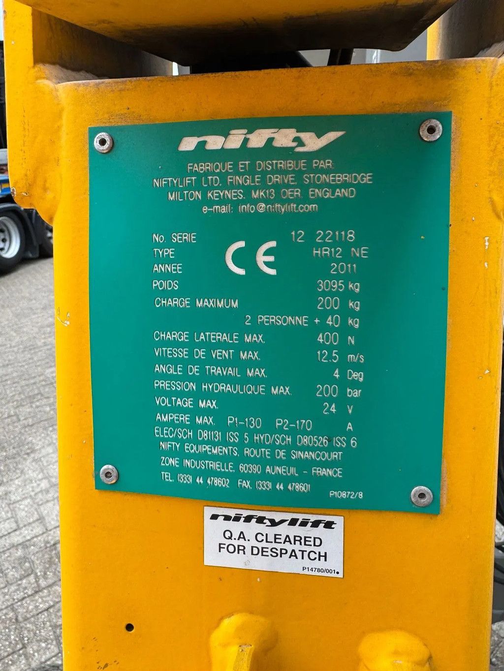 Niftylift HR12NE Hoogwerker Knikarmhoogwerker